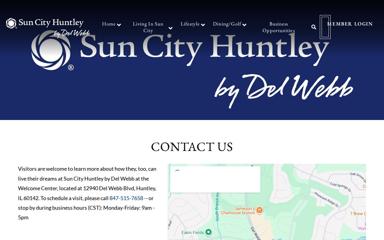 Huntley city directory source at Sun City Community Association