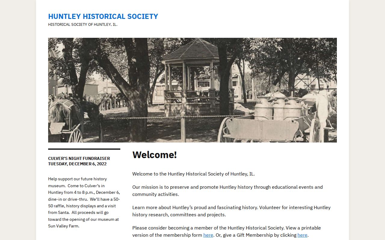 Huntley previous residents research through the Historical Society